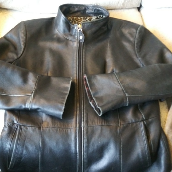 leather zippered jacket - Picture 2 of 2